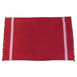 Hermès-HERMES YATCHING SMALL MODEL H BEACH TOWEL102502M RED FAUVE TOWEL-Red