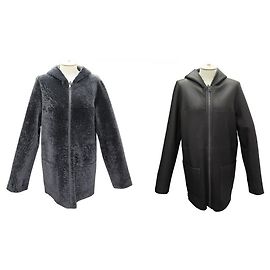 ZADIG & VOLTAIRE LALLIE COAT REVERSIBLE SHAVED SHEARLING LEATHER 40 M COAT Other