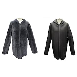 Zadig & Voltaire-ZADIG & VOLTAIRE LALLIE COAT REVERSIBLE SHAVED SHEARLING LEATHER 40 M COAT-Other