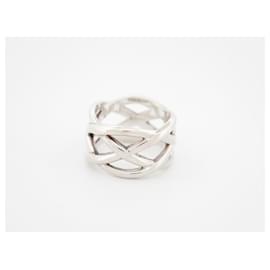 Tiffany & Co-TIFFANY & CO CELTIC KNOT T RING52 Solid silver 925 PICASSO 7.5 GR SILVER RING-Silvery