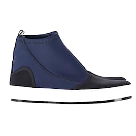 Marni-Marni Neoprene Sneaker Boots in Blue Neoprene-Navy blue