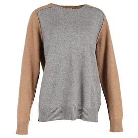 Marc Jacobs Two Tone Jumper in Grey Wool Brown