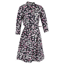 Vestido midi Oscar de la Renta de algodón con estampado floral Otro Impresión de pitón
