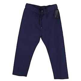 Marni-Pantalon zippé élastiqué Marni en viscose bleue-Bleu Marine