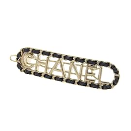 Chanel-Vintage Allure Logo Hair Clip-Black