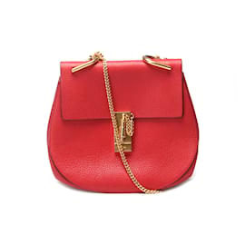 Chloé-Bolso bandolera Drew de cuero Chloe Bolso bandolera de cuero en buen estado-Roja