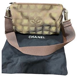 Sac à main Chanel modèle Croisière en parfait état Marron Kaki