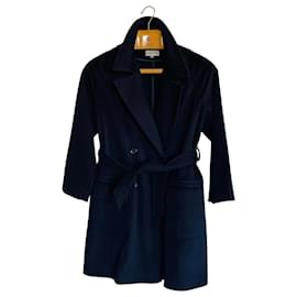 Autre Marque-Virgin wool trench coat-Navy blue