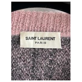 Saint Laurent-SUÉTER SAINT LAURENT CORAZÓN DE MOHAIR-Rosa