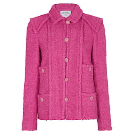 Chanel-2020 Lesage-Tweed-Jacke für die Kreuzfahrt-Werbekampagne-Fuschia