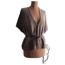 Gerard Darel Gilet over size laine&cachemire. Taille 1. Beige