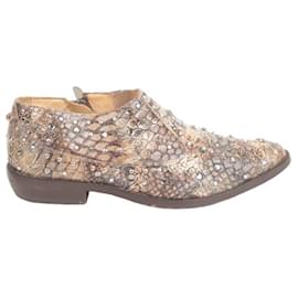 Jimmy Choo-Lederstiefel-Golden