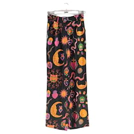 Autre Marque-Pantalon large en soie-Multicolore