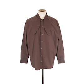 Hermès-Camicia di cotone-Marrone