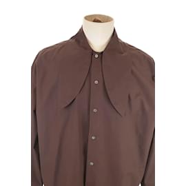 Hermès-Camicia di cotone-Marrone