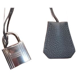 clochette , zipper for new Hermès padlock for Hermès bag dustbag box Black
