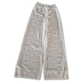 Hermès Strickhose Aus weiß