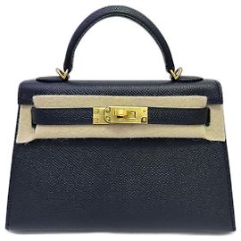 hermès mini kelly nera epsom ghw Nero