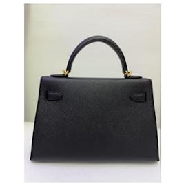 Hermès-Hermès mini kelly noir epsom-Noir