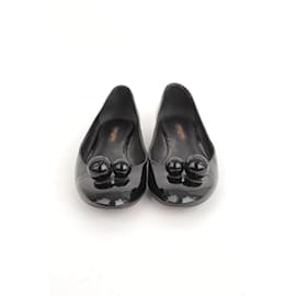 Louis Vuitton-Patent leather ballet flats-Black