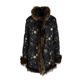 Ermanno Scervino Veste Brodée Scervino avec Fourrure Multicolore