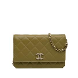 Chanel-CHANEL HandbagsLeather-Green
