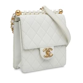 Chanel-CHANEL HandbagsLeather-White