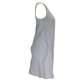 Autre Marque-Coleção Michael Kors Preto / Resort Óptico Branco 2019 Vestido de algodão xadrez sem mangas-Preto