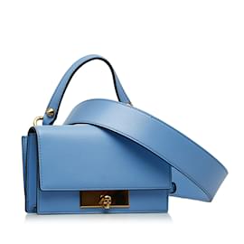 Alexander Mcqueen-Blue Alexander McQueen Mini Skull Satchel-Blue