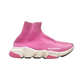 Balenciaga-Pink Balenciaga High-Top Sock Sneakers Size 40-Pink