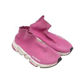 Balenciaga-Rosa Balenciaga High-Top-Socken-Sneakers Größe 40-Pink