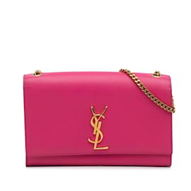 Saint Laurent-Bolso bandolera Kate pequeño con monograma de Saint Laurent en rosa-Rosa