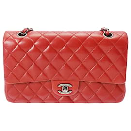 Chanel-Chanel lined Flap-Red