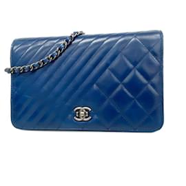 Chanel-Chanel Wallet on Chain-Blue