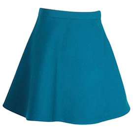 Miu Miu-Miu Miu A-line Mini Skirt in Teal Wool-Other,Green