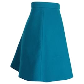 Miu Miu-Miu Miu A-line Mini Skirt in Teal Wool-Other,Green