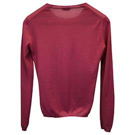 Miu Miu-Maglia Girocollo Miu Miu in Cashmere Rosa-Rosa