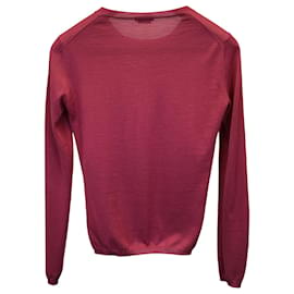 Miu Miu-Miu Miu Crewneck Sweater in Pink Cashmere-Pink