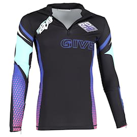 Givenchy-Top esportivo com estampa de logotipo Givenchy em poliéster preto-Preto