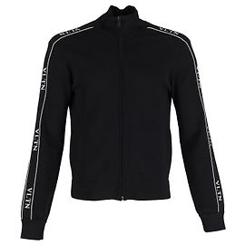 Valentino Garavani Trainingsjacke mit Logotape aus schwarzer Viskose Schwarz