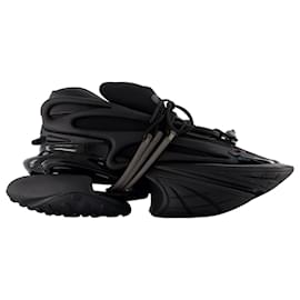 Balmain-Unicorn Sneakers - Balmain - Leather - Black-Black