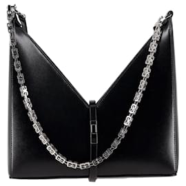 Givenchy-Givenchy Small Cut Out Bag in Black Leather-Black