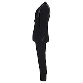 Alexander Mcqueen-Alexander McQueen Harness Two-Piece Suit Set in Black Wool-Black