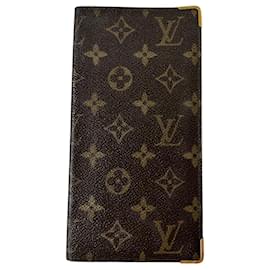 Louis Vuitton-LOUIS VUITTON Vintage 80Portefeuille long à deux volets s Monogram-Marron