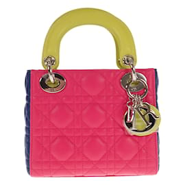 Dior-Cannage Medium Tri-Color Lady Dior CAL0500-Pink