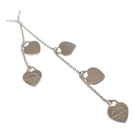 Tiffany & Co-Silver Return to Tiffany 5 Mini Heart Necklace-Silvery