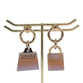 Hermès-Amulette Maroquinier Earrings 443321-Golden
