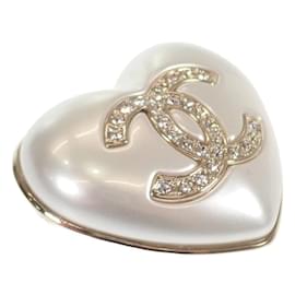 Chanel-Spilla cuore CC AB7006-Bianco