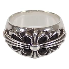Chrome Hearts-Silver Floral Cross Ring 2356-304-0500-9110-Silvery