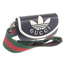 Gucci-x Adidas Sac à bandoulière à rabat  727791 AAA8H 1172-Noir